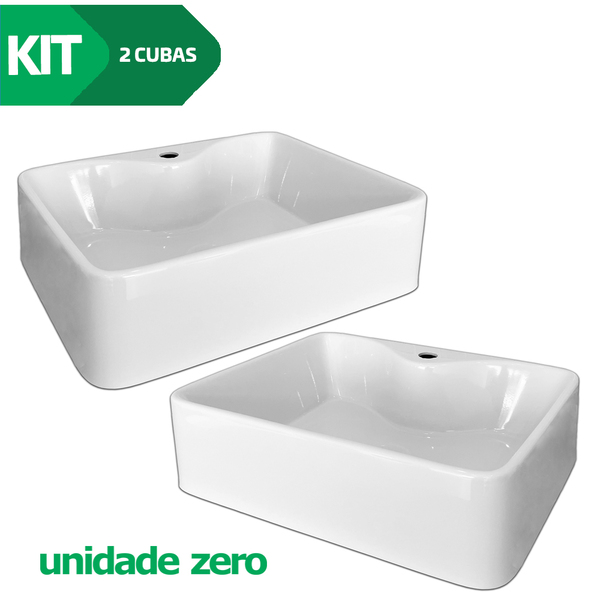 Kit 2 Cubas De Apoio Sobrepor Banheiro Marmorite Diamante