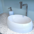 Kit 2 Cubas De Apoio Sobrepor Banheiro Oval 39x29cm Ágata