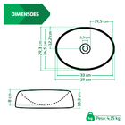 Kit 2 Cubas De Apoio Sobrepor Banheiro Oval 39x29cm Ágata