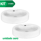 Kit 2 Cubas De Apoio Sobrepor Para Banheiro Oval 44cm Jade