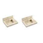 Kit 2 Cubas Esculpidas Em Porcelanato Slim Para Banheiro 60cm
