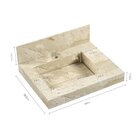 Kit 2 Cubas Esculpidas Em Porcelanato Slim Para Banheiro 60cm