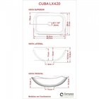 Kit 2 Cubas L42 Com Válvula Metal 1'' Compace Branca Branco