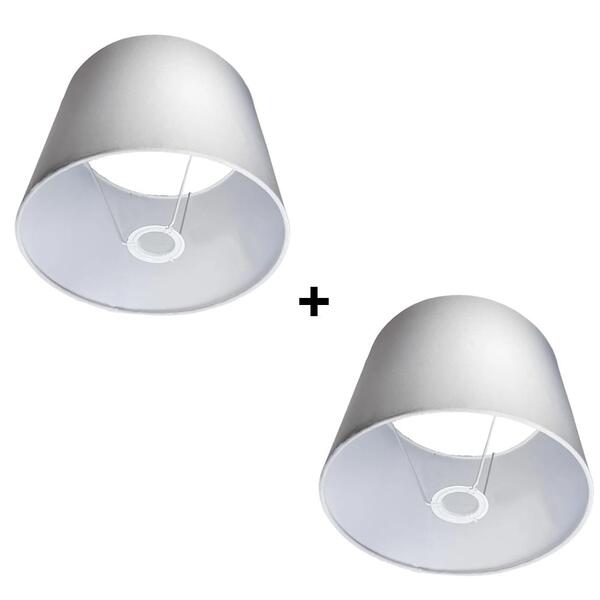 Kit 2 Cúpula Para Abajur  Tecido Algodão 15x17x20 Cm Br