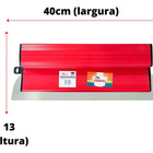 Kit 2 Desempenadeiras Berox Inoxidável Massa Corrida 40cm