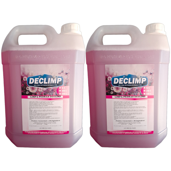 Kit 2 Detergente Desengraxante Limpa Pedras 5l Declimp