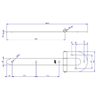 Kit 2 Dobradiça Porteira Ferradura 12" Preta - Loth