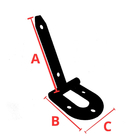 Kit 2 Dobradiça Porteira Ferradura 4" Zincada - Loth