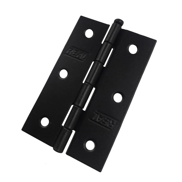 Kit 2 Dobradiça Preta Porta / Janela Pino Solto Real 3"