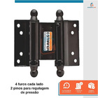 Kit 2 Dobradiça Vai E Vem Para Porta E Janela Starfer 3"