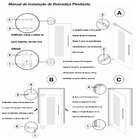 Kit 2 Dobradiças Pino Pivotante Aço Inox Porta Giratória 360°