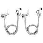 Kit 2 Ducha Higiênica De Banheiro 1,20m C-70 1/4 Volta Metal