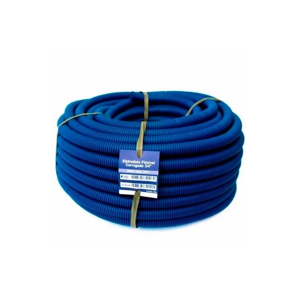 Kit 2 Eletroduto 1"x25m E 3 Un. 3/4"x50m Azul Extra Forte