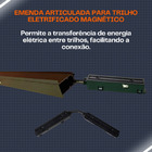 Kit 2 Emendas P/ Junção Articulada Trilhos Magnético 15cm