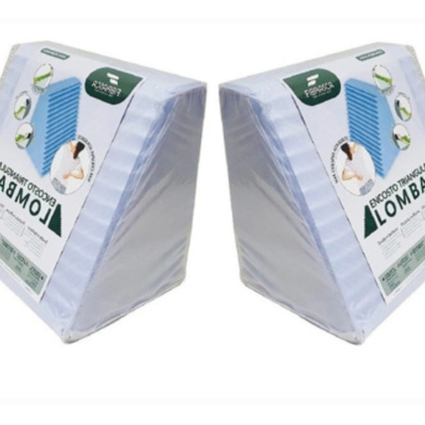 Kit 2 Encostos Anatômico Lombar Suave Conforto + Capa