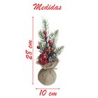 Kit 2 Enfeite De Mesa Natal Berry Vermelhos E Saco De Juta 28