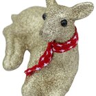 Kit 2 Enfeite Decorativo Natalino Cervo Gliter Dourado Natal