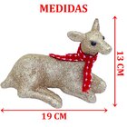 Kit 2 Enfeite Decorativo Natalino Cervo Rena Dourado Natal