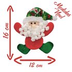 Kit 2 Enfeites Árvore Natal Pendente Papai Noel Xadrez 16cm