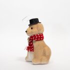 Kit 2 Enfeites Cachorro Pendente Decoração Natal Isopor 15cm