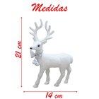 Kit 2 Enfeites Decorativos Rena Branca Com Guizo Natal 21cm