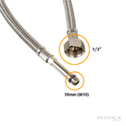 Kit 2 Engate Flexível 70cm Aço Inox Para Torneira Monocomando