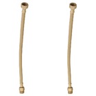 Kit 2 Engate Mangueira Flexível Dourado Trançado Inox 30cm