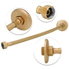 Kit 2 Engate Mangueira Flexível Dourado Trançado Inox 60cm