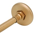 Kit 2 Engate Mangueira Flexível Dourado Trançado Inox 60cm