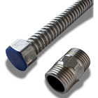 Kit 2 Engates Flexíveis 40cm Aço Inox Macho E Fêmea Para Aque