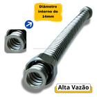 Kit 2 Engates Flexíveis 40cm Aço Inox Macho E Fêmea Para Aque