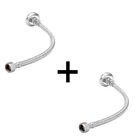 Kit 2 Engates Mangueira Flexível Trançado Aço Inox 40cm Par D