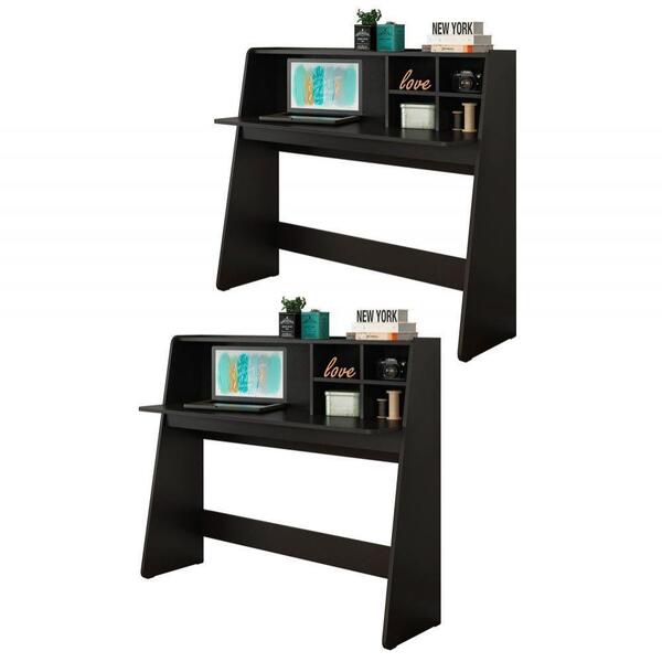 Kit 2 Escrivaninha Idealle C05 Mpozenato Preto