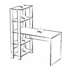 Kit 2 Escrivaninhas Com Estante 4 Prateleiras 120cm Match Off