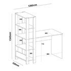 Kit 2 Escrivaninhas Com Estante 4 Prateleiras 120cm Match Pin