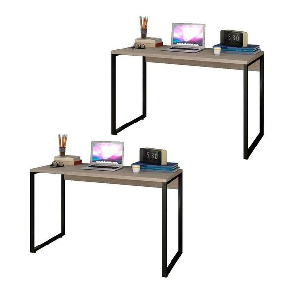 Kit 2 Escrivaninhas Mesas De Escritório Studio Industrial 120