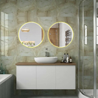 Kit 2 Espelho Redondo Com Led 70x70 Cm Quente