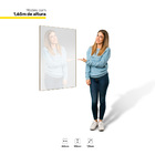 Kit 2 Espelhos Decorativos Retangular Liss 90x60cm Moldura Em