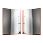 Kit 2 Espelhos Decorativos Retangular Liss 90x60cm Moldura Em