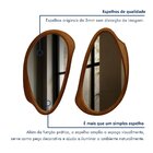 Kit 2 Espelhos Orgânicos Moldura Amadeirada Mdf Specchio Cina