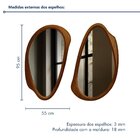 Kit 2 Espelhos Orgânicos Moldura Amadeirada Mdf Specchio Cina