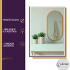 Kit 2 Espelhos Ovais Para Banheiro 90x45 - Dourado