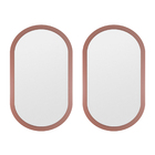 Kit 2 Espelhos Ovais Para Banheiro 90x45 - Rosê Gold