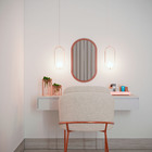 Kit 2 Espelhos Ovais Para Banheiro 90x45 - Rosê Gold