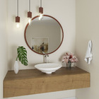 Kit 2 Espelhos Redondos Estilo Minimalista 70 Cm- Rosê Gold