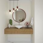 Kit 2 Espelhos Redondos Estilo Minimalista 70 Cm- Rosê Gold