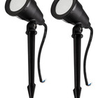 Kit 2 Espetos De Jardim Preto Led 3w 3000k Bivolt Ds3037 Delis