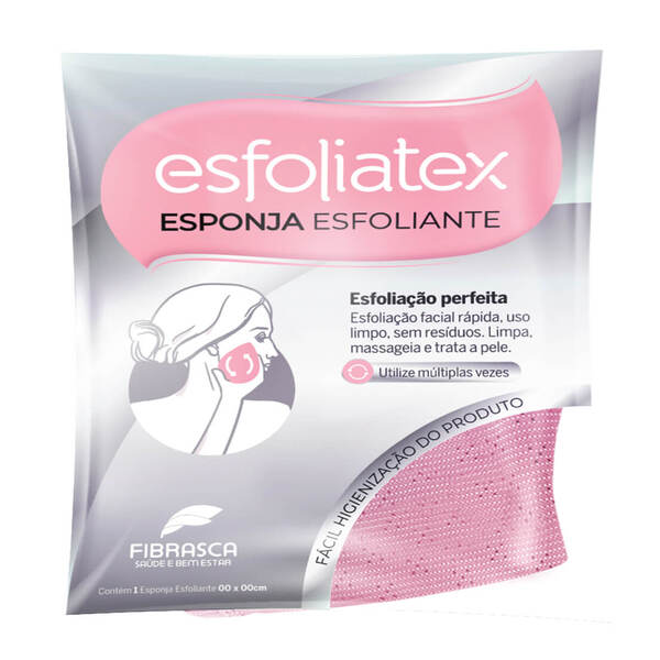 Kit 2 Esponjas Esfoliante Facial E Tolha Esfoliatex Fibrasca
