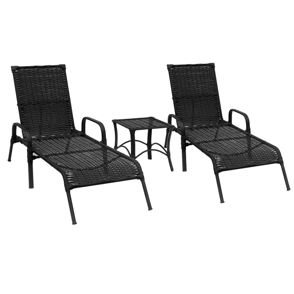 Kit 2 Espreguiçadeira Piscina Reclinável Fibra Sintética Alum