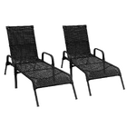 Kit 2 Espreguiçadeira Piscina Reclinável Fibra Sintética Alum